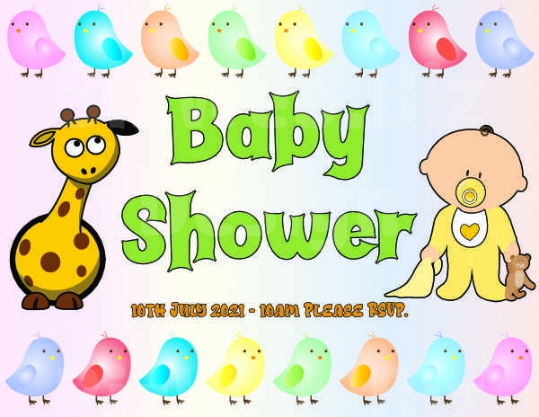 Baby Birdie Shower Invitation