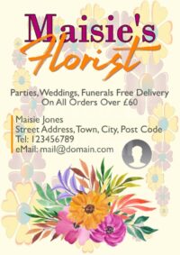 Florist A5 Advertising Leaflet