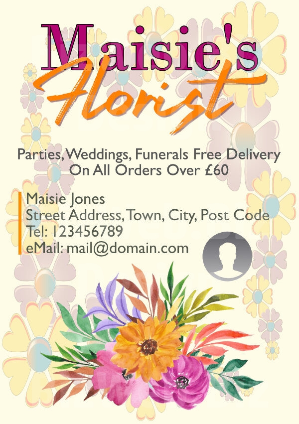 Florist A5 Advertising Leaflet