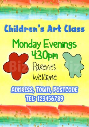 Kids art class poster