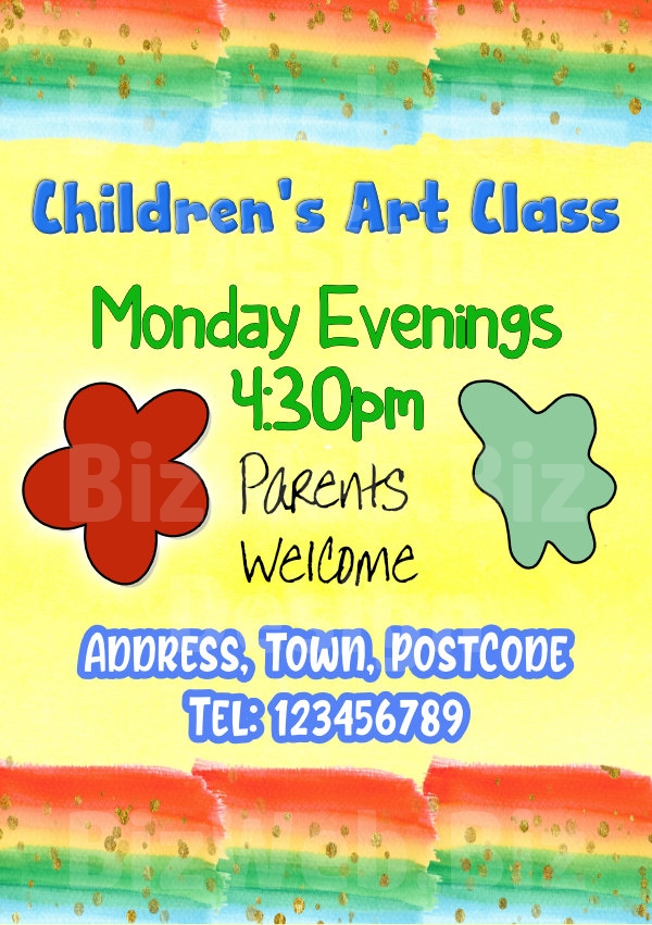 Kids Art Class Leaflet - A5