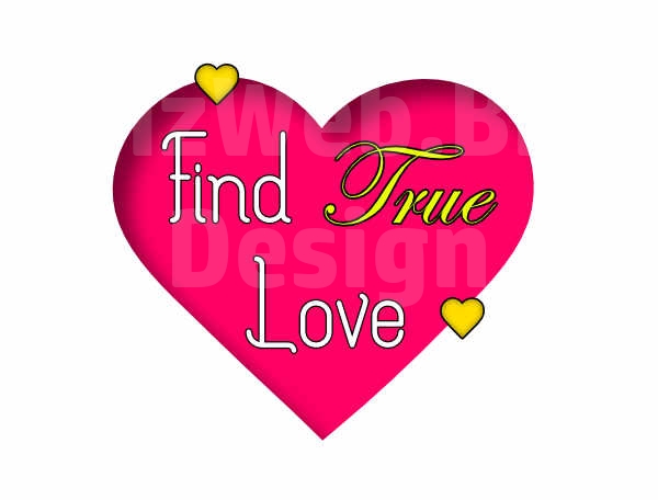 True Love Heart Graphic/Logo