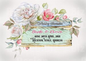 Wedding invitation - Vintage flowers