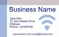 Blue And White Business Card