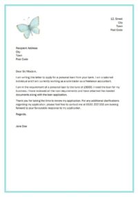Butterfly Word Template