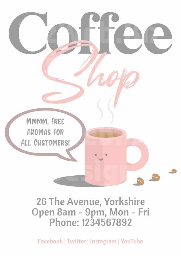 Coffee Shop Poster - A4