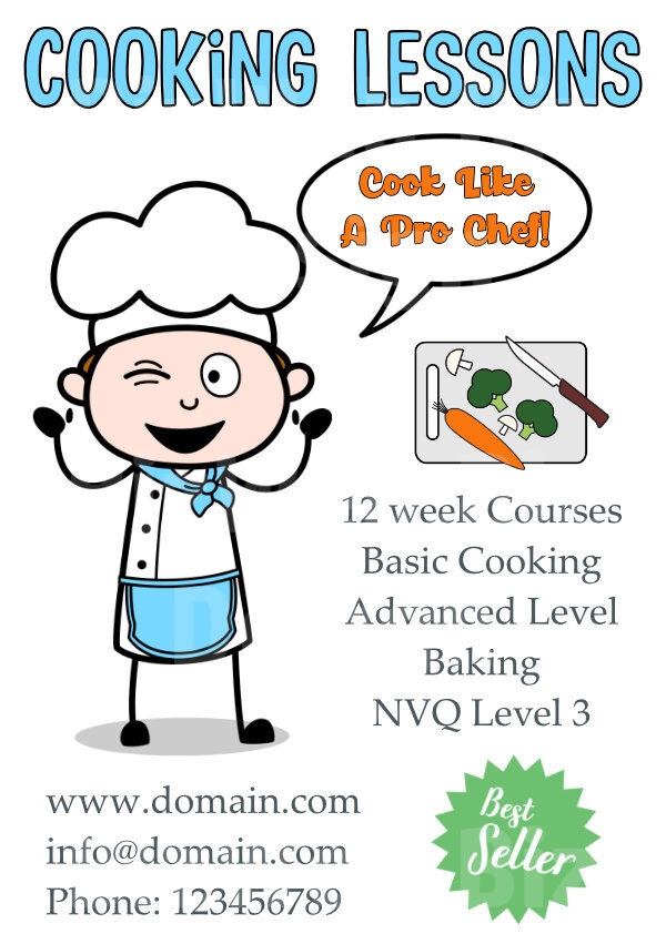 Cooking Lessons Leaflet - A5