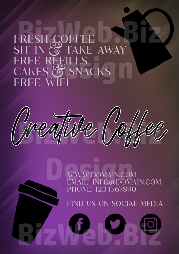 Modern Coffee Poster - A4