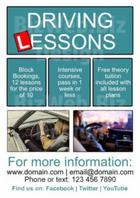Driving Lessons Leaflet - A5