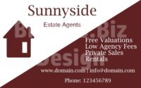 Estate Agency Business Card