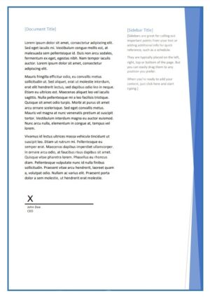 Microsoft Word formal document template