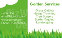 Gardening Services Business Card