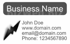 Grey and white business card