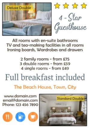 Guesthouse leaflet
