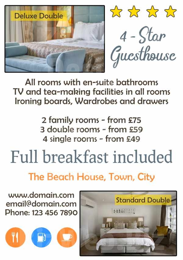 Guesthouse/Hotel Leaflet - A5