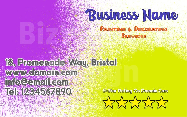 Decorating Services Business Card