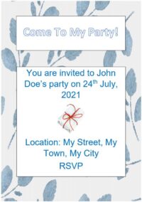 Party Invitation Word Document