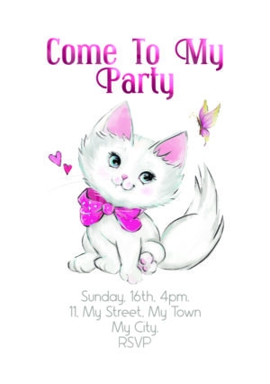 Pretty kitty party invitation