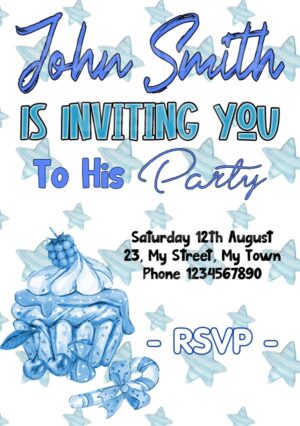 Party Invitation - Blue