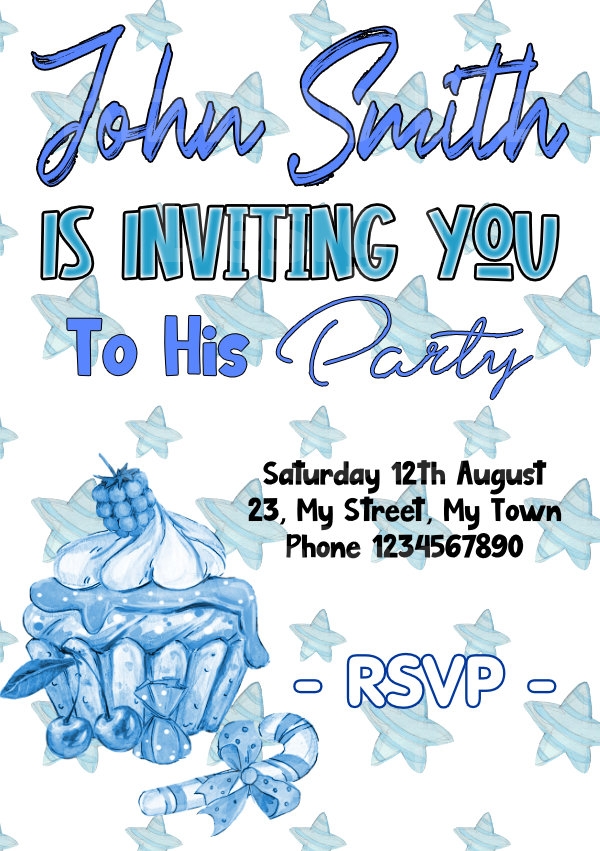 Party Cupcake Invitation
