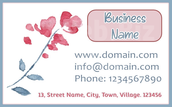 Pink Flower Business Card