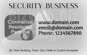Security services business card