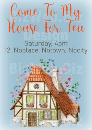 Kids tea invitation